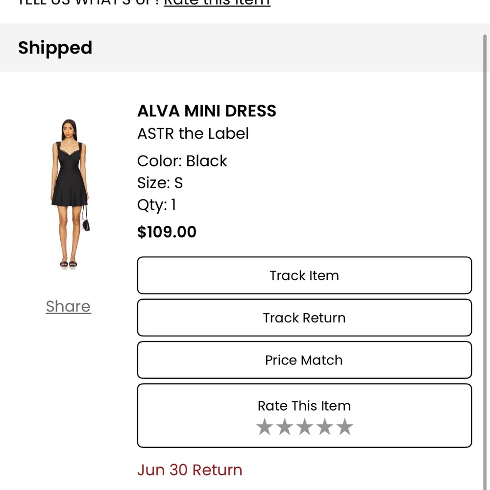 Astr Alva Black Mini Dress